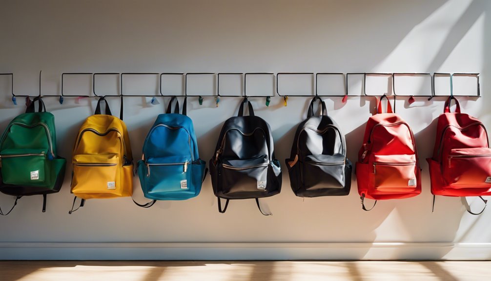 backpack hanging hooks solution