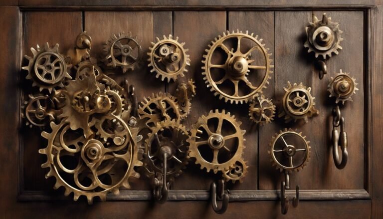 brass gear storage hooks