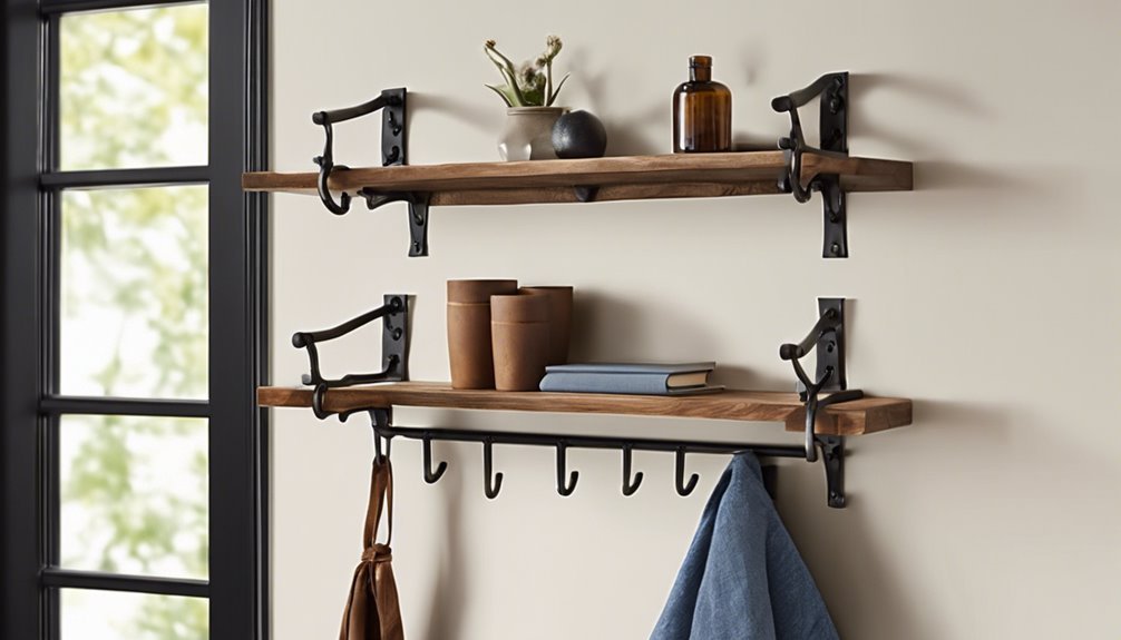 diy wall shelf hooks