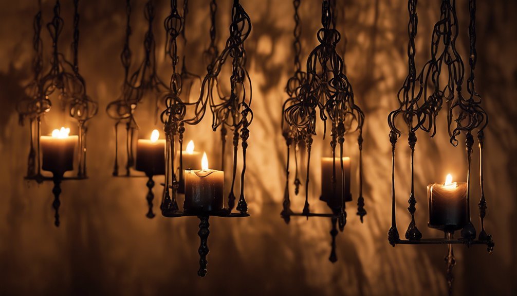 eerie candle holders display