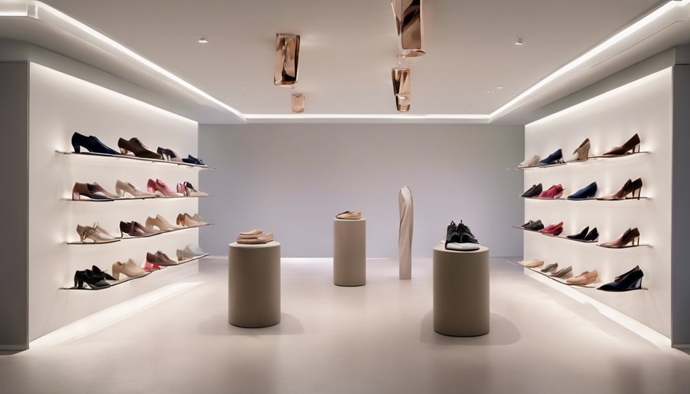effective boutique shoe storage