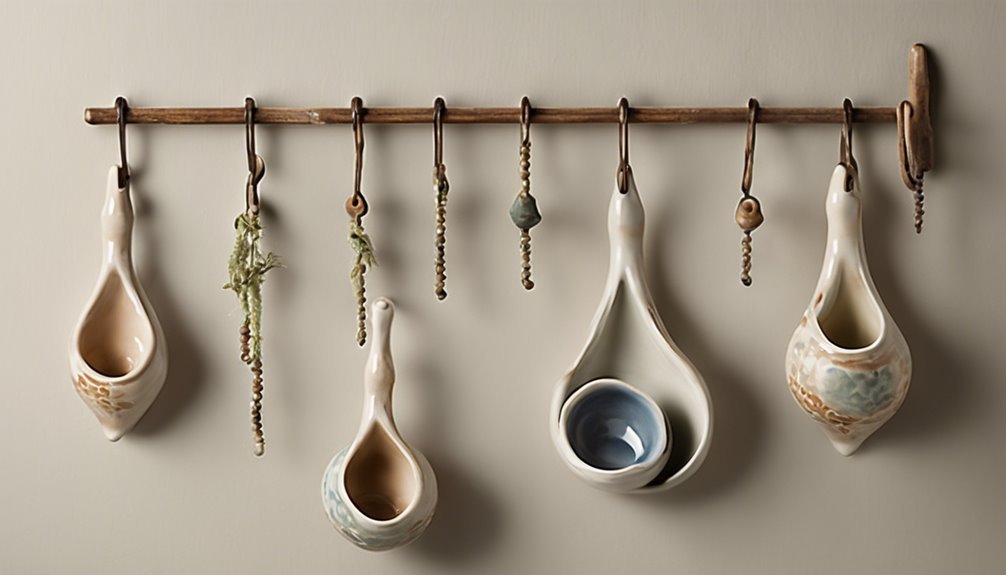 fragile pottery hanging hooks