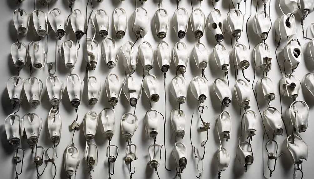 gas masks and suits hooks