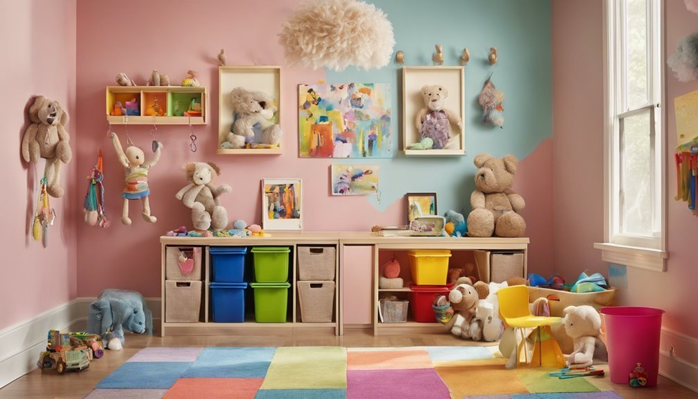 kids playroom organization hooks