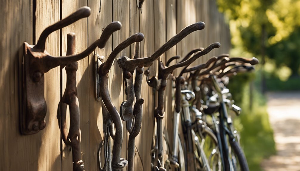 outdoor bicycle hanging hooks