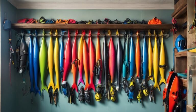 scuba gear storage hooks
