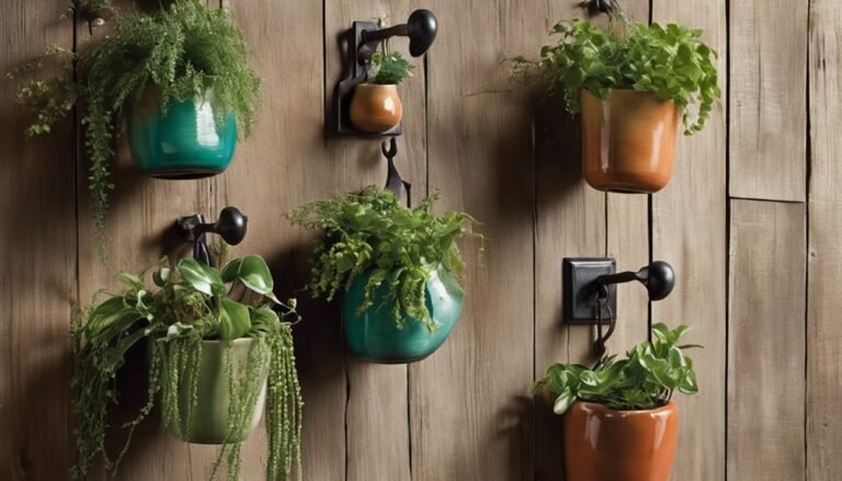 wall mounted potted plant organization