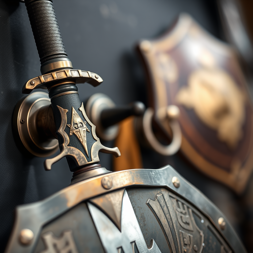 Material Considerations - Best hooks for displaying legendary swords and shields