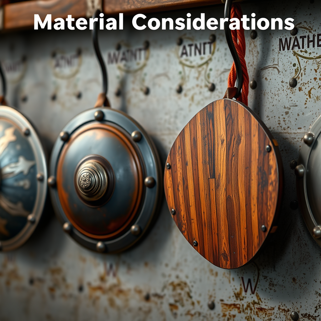 Material Considerations - Best hooks for hanging shields and banners