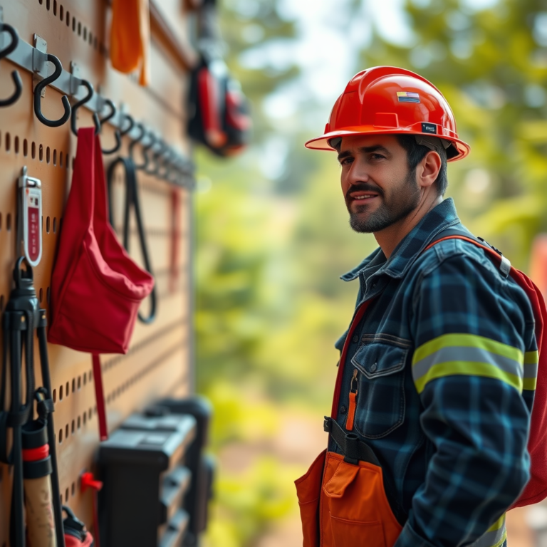 Hanging Hooks for Organizing Wildfire Safety Gear