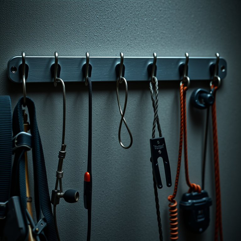 Organizing Ethical Hacking Gear with Hanging Hooks