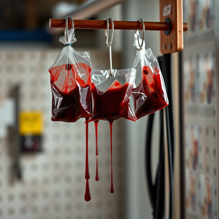 Best Hooks for Hanging Fake Blood Bags and Special Effects Gear