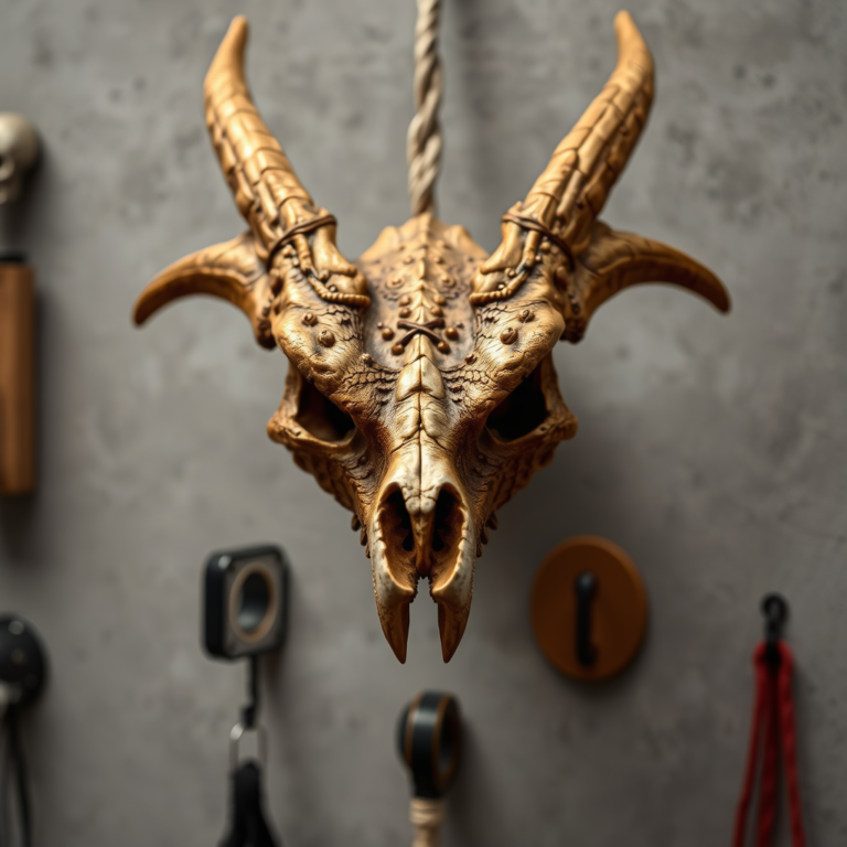 Hanging Hooks for Organizing Dragon Skull Replicas