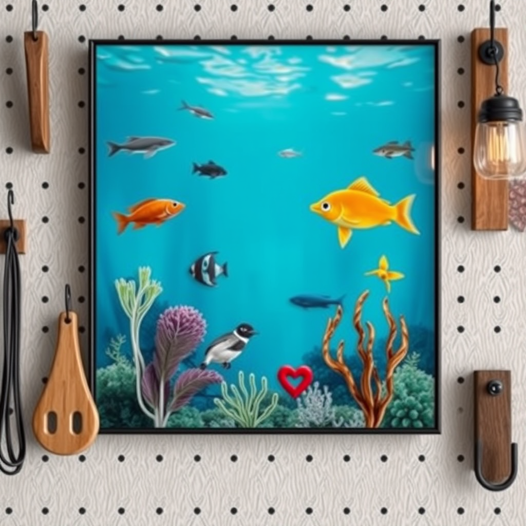 Choosing the Right Hooks - Hanging hooks for displaying aquatic-themed art