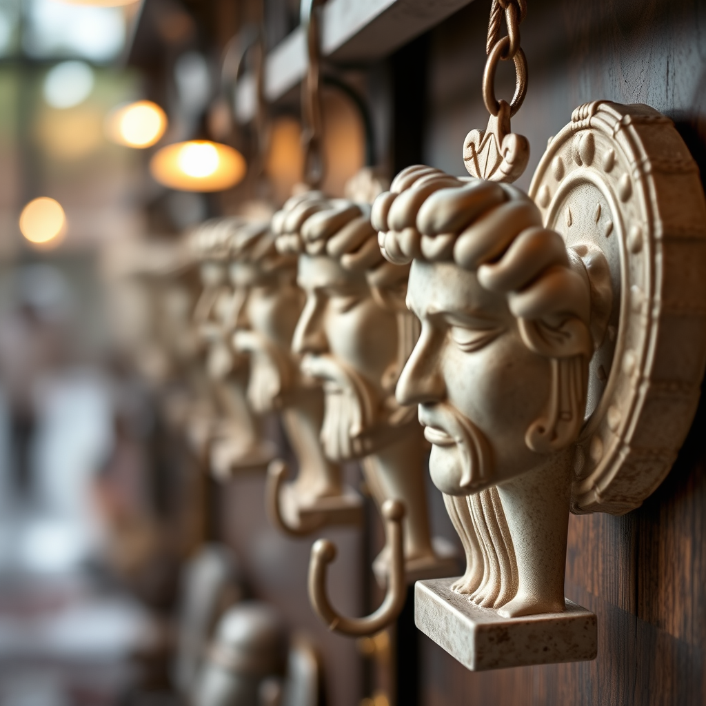 Choosing the Right Hook Material - Hanging hooks for displaying Greek god sculptures