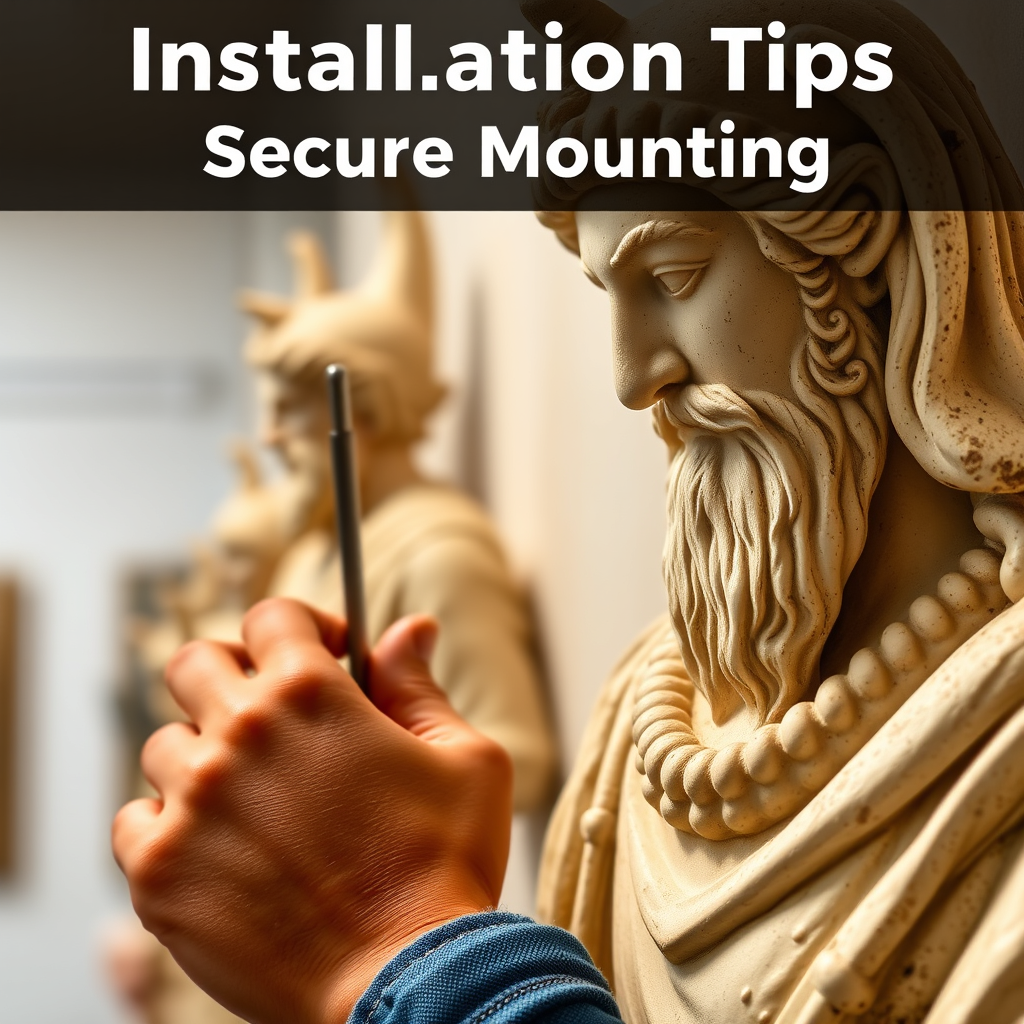 Installation Tips for Secure Mounting - Hanging hooks for displaying Greek god sculptures