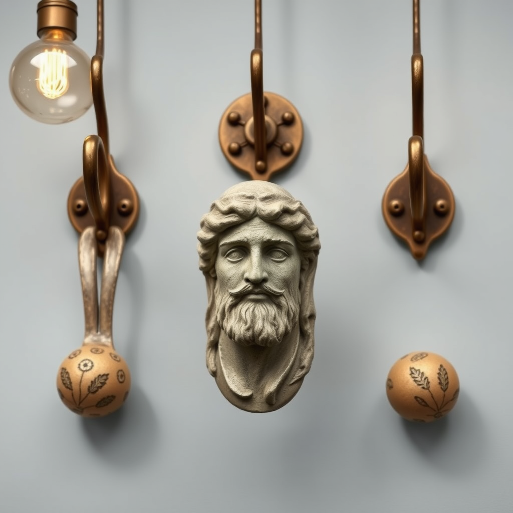 Understanding the Types of Hanging Hooks - Hanging hooks for displaying Greek god sculptures