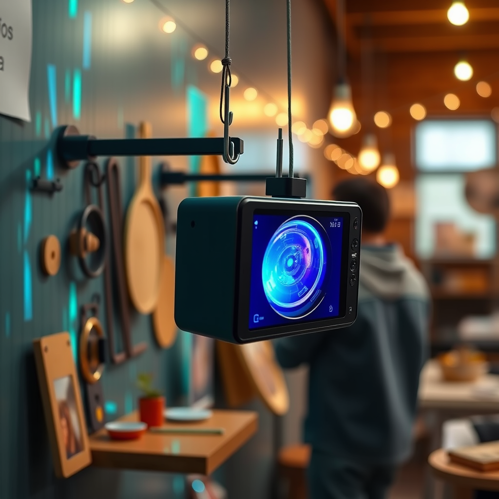 Understanding Holographic Projectors - Hanging hooks for displaying holographic projectors