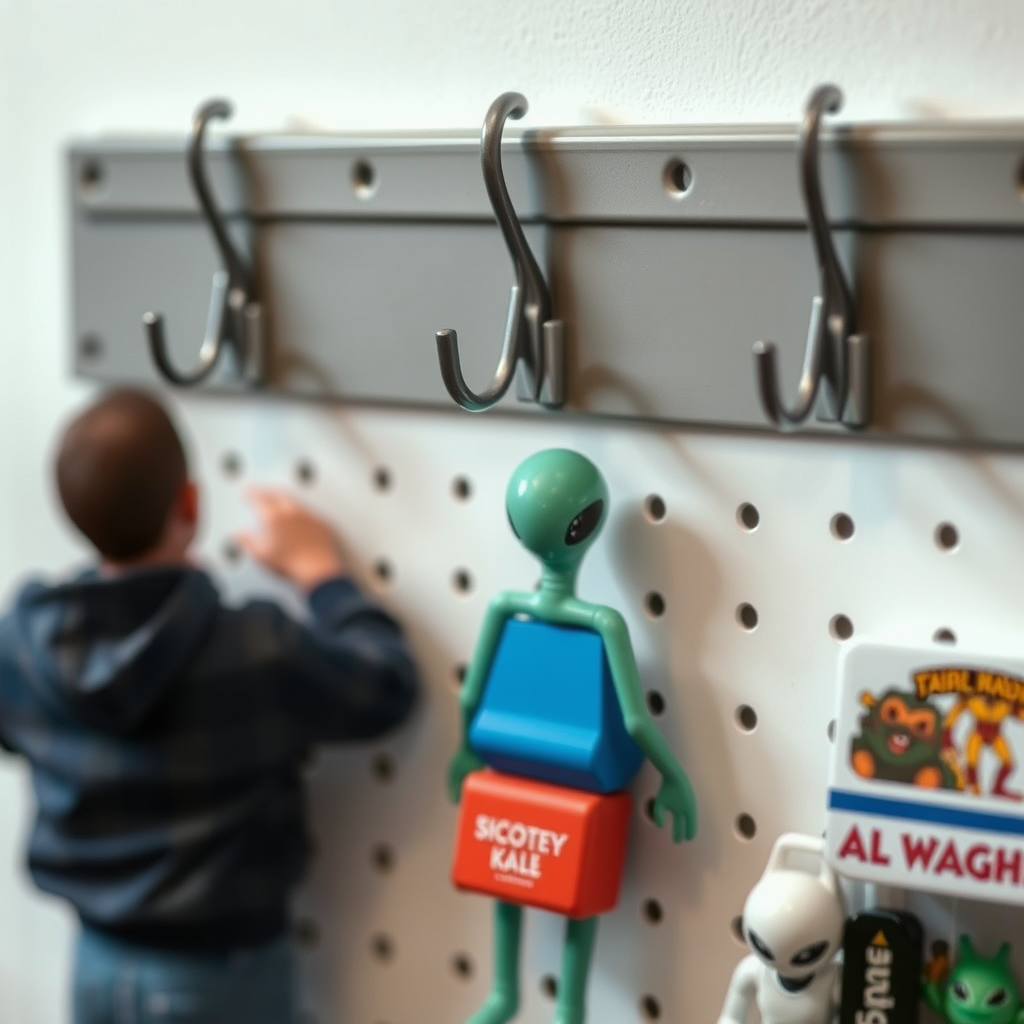 Choosing the Right Hooks - Hanging hooks for organizing alien invasion toy sets