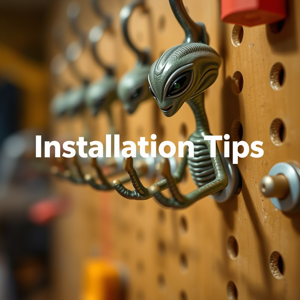 Installation Tips - Hanging hooks for organizing alien invasion toy sets