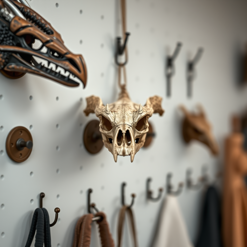 Choosing the Right Hooks - Hanging hooks for organizing dragon skull replicas