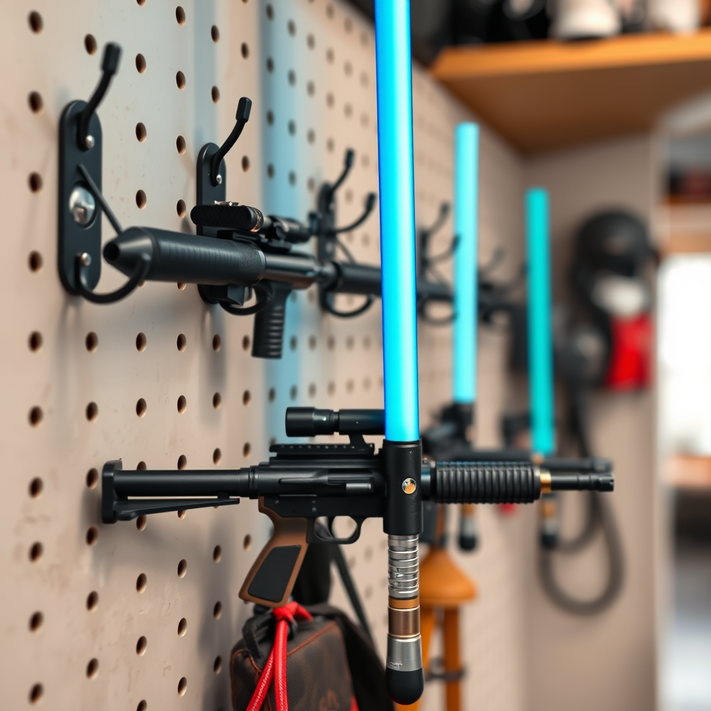 Choosing the Right Hooks - Hanging hooks for organizing light sabers and plasma guns