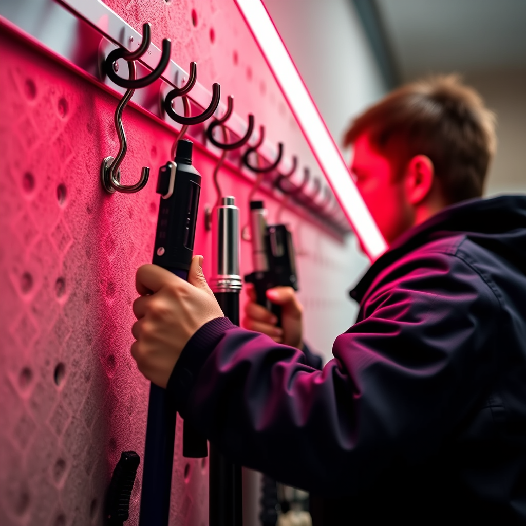 Installation Tips and Techniques - Hanging hooks for organizing light sabers and plasma guns