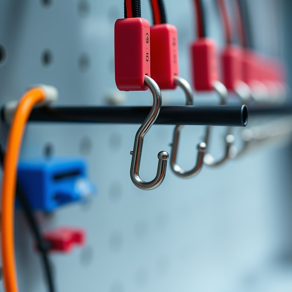 Best Practices for Installation - Hanging hooks for organizing synthetic biology lab equipment