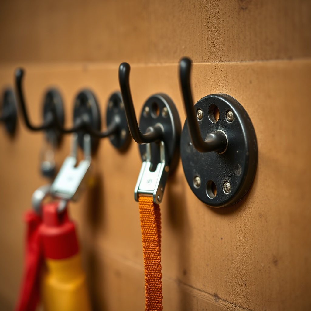 Ideal Locations for Hook Installation - Hanging hooks for organizing wildfire safety gear