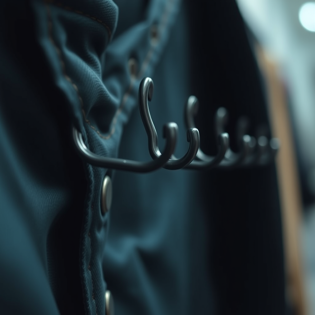 Organizing Your Costume Collection - Hanging hooks for securing dystopian-themed cosplay outfits