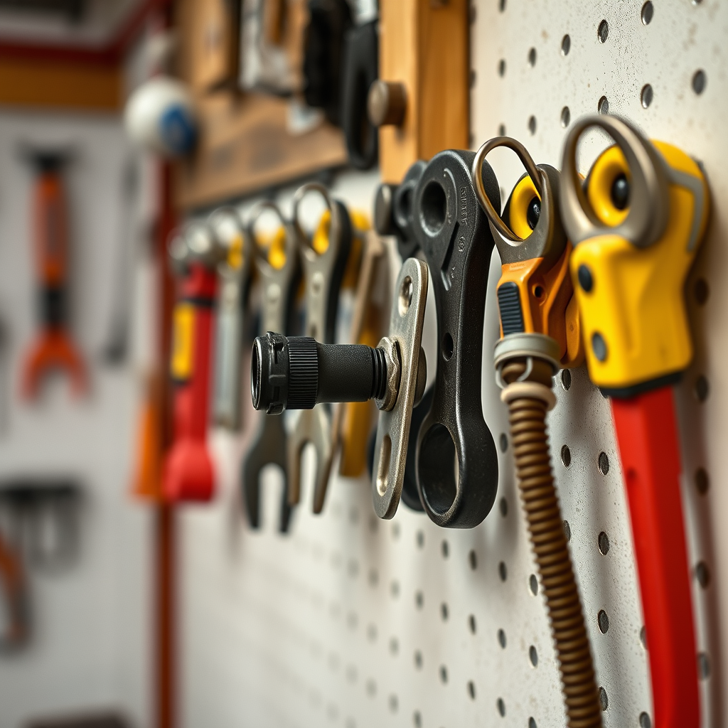 Importance of Tool Organization - Hanging hooks for securing Einstein-Rosen bridge experiment tools