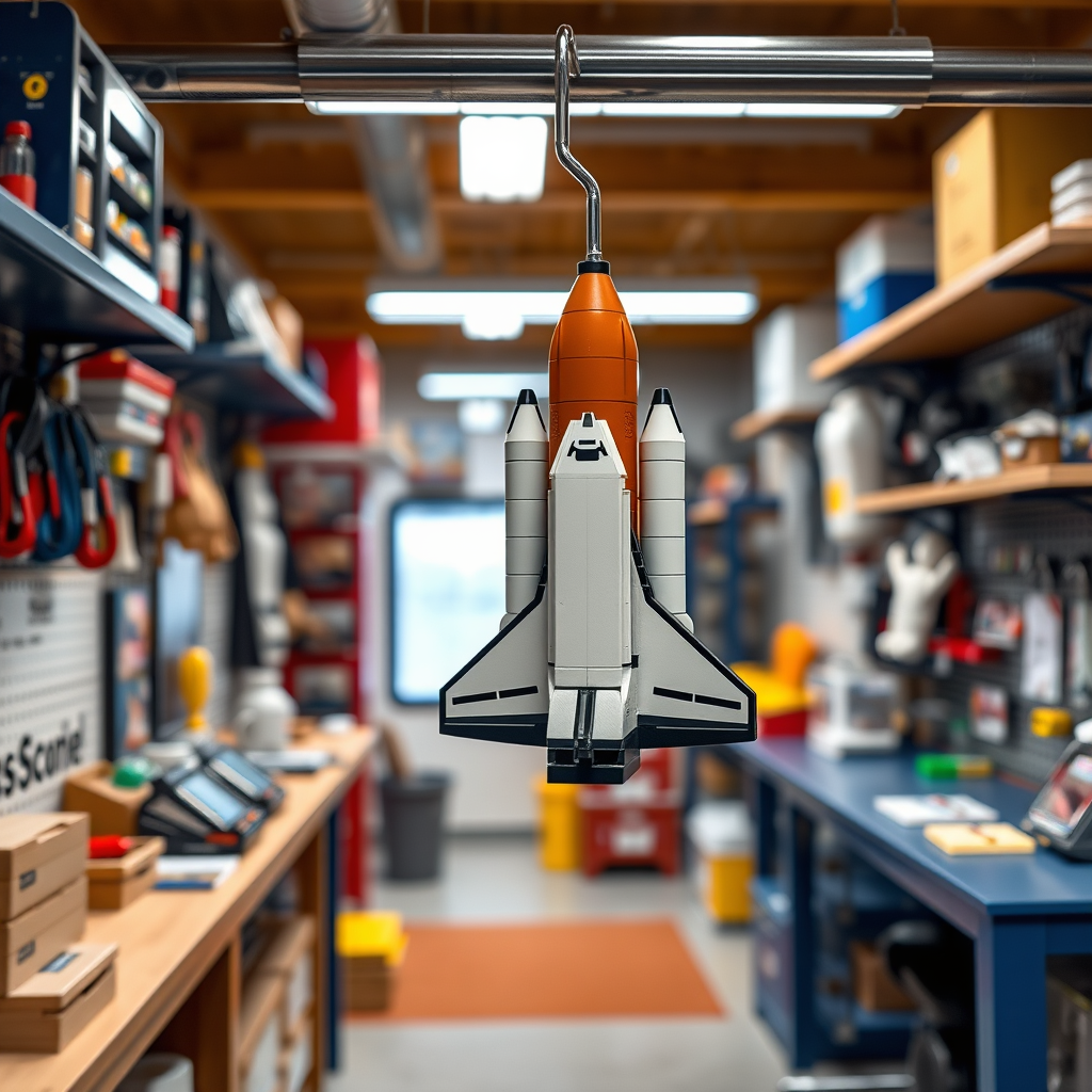 Choosing the Right Hanging Hooks - Hanging hooks for storing space shuttle LEGO sets