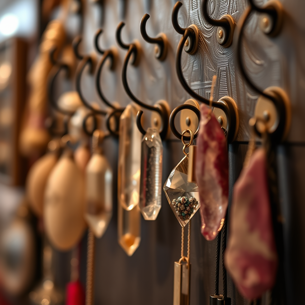 Choosing the Right Hooks - Hooks for displaying enchanted crystal collections