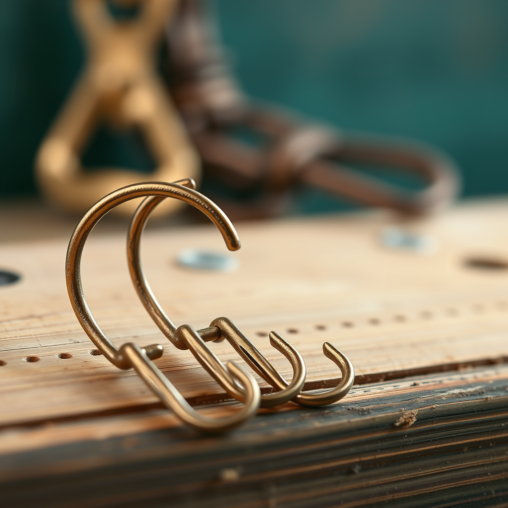 Material Considerations for Hooks - Hooks for securing handmade brass and glass contraptions