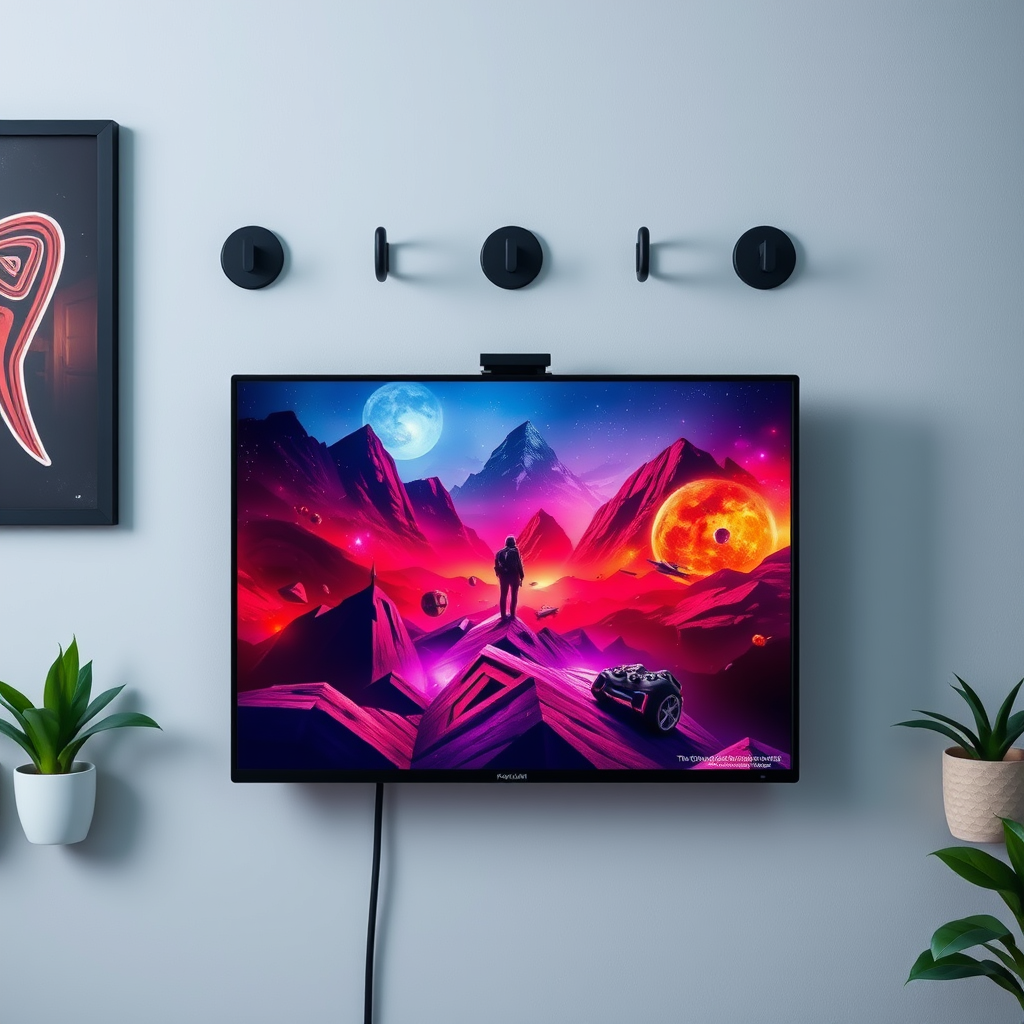 Designing Your Space - Hooks for securing intergalactic-themed gaming setups