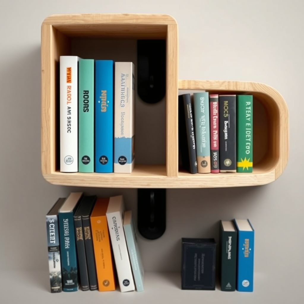 Types of Hooks for Secure Installation - Hooks for securing UFO-shaped bookshelves