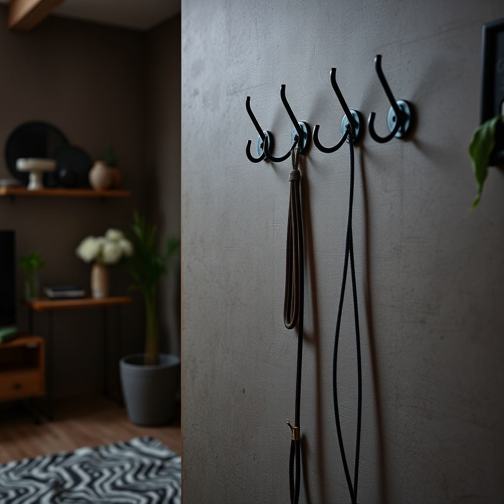 Best Placement for Hooks - Hooks for storing haunted house sound effect equipment