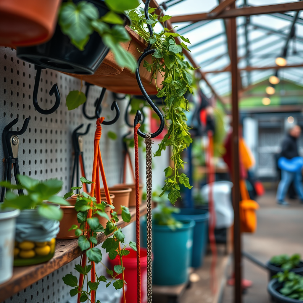 Choosing the Right Hooks - Hooks for storing self-sufficient urban farming equipment